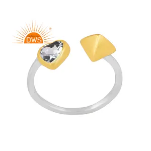 แหวนพลอยบุษราคัมสีเงินแท้ปรับได้ดีไซน์หัวใจแหวนเงินแท้ปรับได้ - Product Image 1