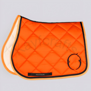 Tapis de selle respirant de haute technologie avec doublure gaufrée en coton et bordure élégante - Product Image 1