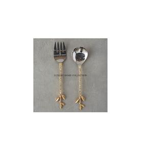 Élégant ensemble de couverts en métal en acier inoxydable avec un design classique fini durable pour les paramètres de table haut de gamme et les événements formels - Product Image 4