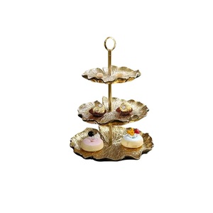 ที่วางขนมทรงกลมทำจากเหล็กชุบสังกะสีแบบมีรู3ชั้นชั้นชั้นชั้นเหล็กชุบสังกะสีทรงกลมแบบทันสมัย - Product Image 6