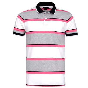 Polo Vintage de Manga Corta a Rayas para Hombre, Camisa de Algodón Transpirable de Alta Calidad para Deportes de Verano, Estampado Informal - Product Image 5