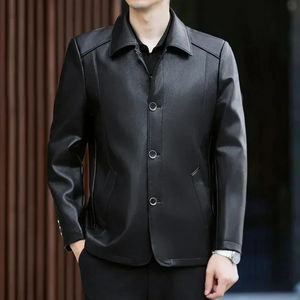 Nouvelle mode en peau de mouton haut en cuir véritable a demandé boutons veste mince séchage rapide pakistan coupe-vent hommes vestes en cuir vente - Product Image 6