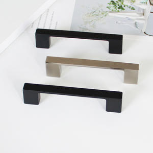 Poignées et Boutons de Tiroir Contemporains en Alliage de Zinc pour Salle de Bain, Maison et Bureau – Design Rectangulaire Noir Mat, Durables et Écologiques - Product Image 3