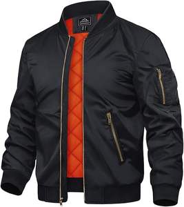 Chaqueta de bombardero de calidad superior para hombre, cazadora cálida para otoño e invierno, abrigos acolchados informales con cremallera completa - Product Image 1