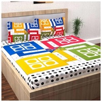 Drap de lit imprimé au design moderne, literie de haute qualité pour la maison, 100% coton biologique, certificat GOTS, lits souples solides