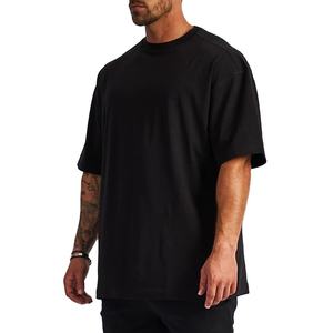 Wholesale Custom Heavyweight Oversized <b>T</b> <b>Shirts</b> Round Neck Line Custom Logo Acid Wash <b>T</b> <b>Shirts</b> Elastane <b>Black</b> <b>Plain</b> For Men - Product Image 5