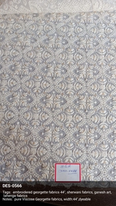 Telas Georgette de viscosa pura bordadas Sherwani Tread Work estilo a cuadros para uso en Bodas de niñas disponibles a precio mayorista - Product Image 2