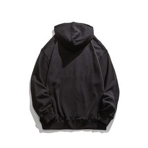 Pulls à capuche d'hiver de luxe pour hommes, en molleton épais, surdimensionnés, avec poche, impression personnalisée et impression en relief, vente en gros de haute qualité - Product Image 2