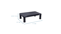 Support de moniteur ergonomique réglable en hauteur, robuste, en plastique, moderne, avec tiroir de rangement pour bureau, école, salle de sport - Usage commercial