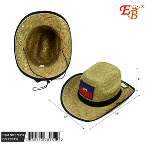 12.5 \ "x14 \" cappello di paglia Haiti 72 pz/cartone per gilet da esterno - Product Image 1