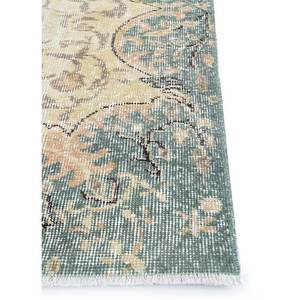 Tapis en laine bleu vintage noué à la main Pae-2831 9x12 rectangulaire à motif médaillon pour la décoration de la maison, du salon ou du couloir - Product Image 4