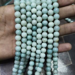 Collar de Plata de Ley con Cuentas de Amazonita Natural de 8mm, Collar de Piedras Preciosas Curativas, Joyería de Regalo de Boda Verde - Product Image 2