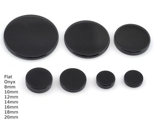 Forma redonda de moneda de ónix negro natural, moneda redonda de ónix negro, moneda de forma redonda de ónix negro plano - Product Image 2