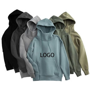 Sudaderas con capucha de peso pesado de gran tamaño suave unisex del OEM Add logo Hoodie para Mujeres Hombres - Product Image 5