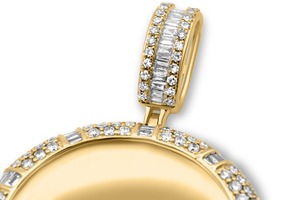 Excelente calidad clásico Unisex 14K oro blanco foto colgante laboratorio crecido diamante GIA certificado chapado en oro D'VINS JOYAS regalo - Product Image 2