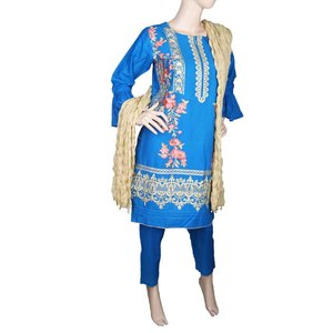 Traje de 3 Piezas Bordado para Mujer - Azul Rey - Product Image 1
