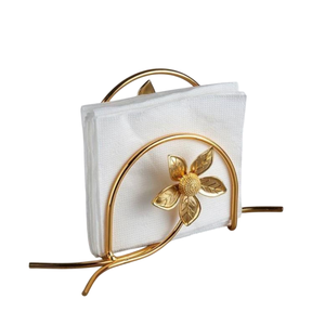 Servilletero de metal dorado de lujo, soporte de pañuelos de mesa para bodas, hoteles y servilletas de cocina, almacenamiento de la mejor calidad - Product Image 4