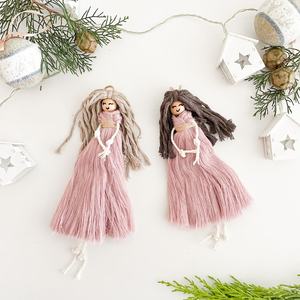 Ornement décoratif suspendu de Noël en macramé de sublimation vierge avec aspect de finition naturelle - Product Image 5