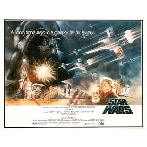 Póster de Star Wars 'A' de media hoja con marco negro, arte de pared en papel - Product Image 1