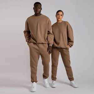 Ensemble survêtement unisexe avec logo personnalisé, sweat-shirt d'hiver pour homme, jogging, streetwear, 100% coton biologique, extensible dans les quatre sens - Product Image 5