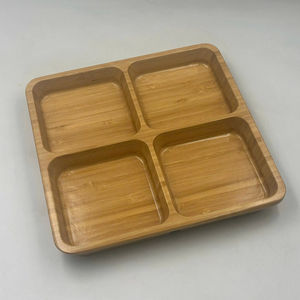 Plateau de service de luxe en bambou 23x23x3 cm Portable et léger avec finition peinte durable pour la restauration Made in Vietnam - Product Image 6