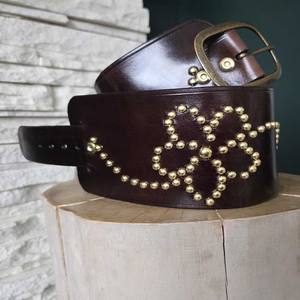 New Arrival Custom Made Cowhide Leather Waterproof Lightweight <b>Vintage</b> Style Best Price Handmade regalia <b>belt</b> - Product Image 6