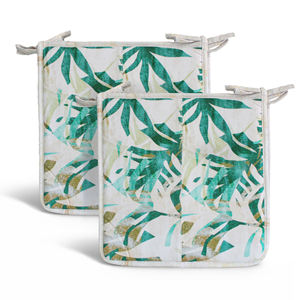 เบาะรองนั่งกันน้ำ 40x40x2 ซม. โพลีเอสเตอร์ 100% สำหรับใช้ภายในและภายนอกอาคาร ใช้ได้ทุกฤดู ทำความสะอาดง่าย พร้อมสายรัด - Product Image 1