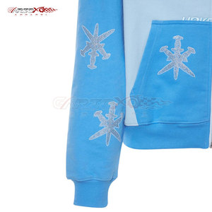 Survêtement d'hiver pour femme scintillant avec strass, à capuche, avec cordon de serrage et taille élastique, pour usage quotidien, tendance - Product Image 5
