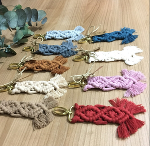 ของขวัญอาบน้ําเด็ก Boho ของขวัญหมั้น พวงกุญแจ Macrame แฮนด์เมดคําขอบคุณ - Product Image 2