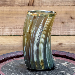 Verre en corne de buffle d'excellente qualité fait à la main personnalisé de haute vente design de jante en laiton artisanat verre en corne de buffle - Product Image 1