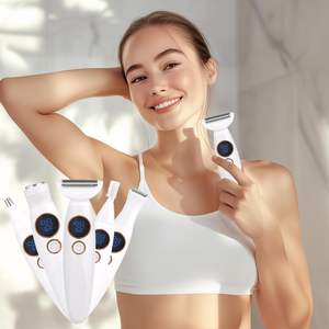 Depiladora Eléctrica Femenina Recargable por USB, 5 Cuchillas, Resistente al Agua IPX7, Indolora, para Rostro, Nariz, Axilas, Piernas y Zona del Bikini - Product Image 1