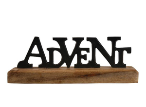 Aluminium de Noël ZEIT HIVER Finition noire sur socle en bois Produit d'artisanat décoratif de Noël sur mesure à vendre - Product Image 5