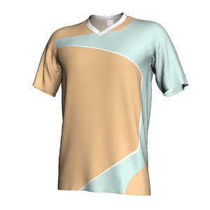 Maillot de sport athlétique pour homme, design à panneaux pastel, col rond, manches courtes, respirant, léger, haut d'entraînement, vêtements d'équipe personnalisés - Product Image 1