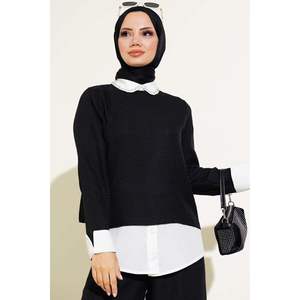 Collier Stone Garnished 2 Piece Set Noir - Product Image 4