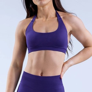 Sujetador deportivo de alto apoyo para mujer, sin costuras, ligero, de secado rápido, para gimnasio, ropa deportiva, estampado de logotipo personalizado, transpirable, reversible, frontal - Product Image 3