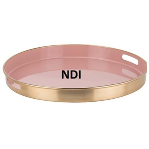 Superior Quality Food Server Metal <b>Tray</b> Eco Friendly Marble Finished <b>Dinner</b> Table Decoration Serving <b>Tray</b> - Product Image 4