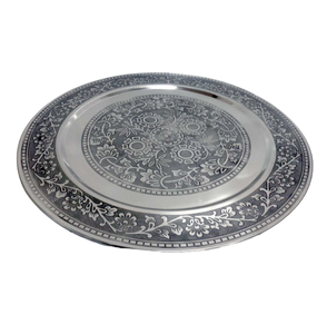 Utensilios de cocina, plato de Metal de hierro de la mejor calidad, bandeja de plato de Color dorado brillante para servir comida, vajilla hecha a mano a granel - Product Image 6