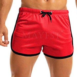 Pantalones cortos de gimnasio de verano para hombre más vendidos, cintura elástica, alta calidad, algodón, poliéster, secado rápido, transpirable, patrón sólido, logotipo personalizado - Product Image 6