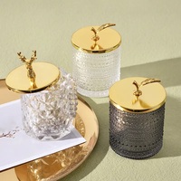 Nouveau concept d'oiseau cookie bonbons miel réservoir bocal de stockage en verre hermétique avec couvercle en bambou design unique bocal de stockage Offre Spéciale