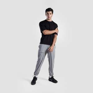 Pantalones Anchos Resonance en Gris Jaspeado, Lana y Algodón, Talla XL, Decoraciones Vintage, Pliegues, Estilo Urbano para Primavera/Invierno - Product Image 4
