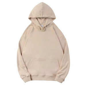 Sweats à capuche avec logo personnalisé 350 Gsm pull de couleur unie pour hommes sweats à capuche surdimensionnés pour hommes sans ficelle fermeture éclair blanc 350 Gsm sweat à capuche - Product Image 3