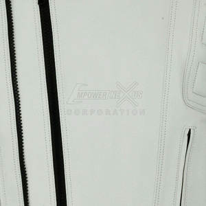 แจ็กเก็ตมอเตอร์ไซค์ของผู้ชายเสื้อแจ็กเก็ตมอเตอร์ไซค์หนังแท้กันน้ำออกแบบโลโก้ของคุณเอง - Product Image 5