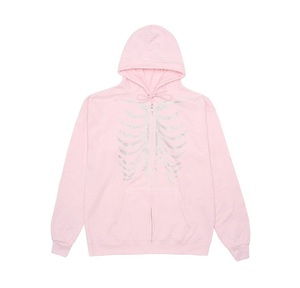 Nouveau sweat à capuche zippé de créateur avec strass et logo personnalisé vierge de haute qualité 100% coton France Terry sweat à capuche zippé pour hommes - Product Image 3