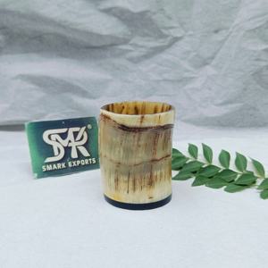 Verre à vin artisanal en corne de buffle de qualité supérieure, poli naturellement, style rustique, cadeau personnalisé unique - Product Image 1