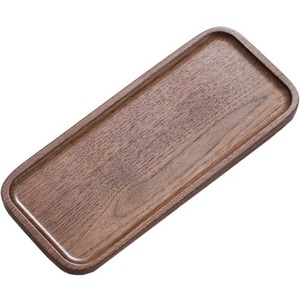 ถาดไม้วอลนัทแข็งทรงสี่เหลี่ยมผืนผ้าขนาดเล็กสำหรับชากาแฟ - Product Image 1