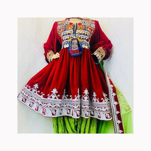 Ensemble de cordon en coton avec pantalon de style afghan de qualité supérieure avec travail imprimé fleuri - Product Image 4