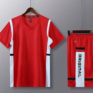 Ensemble de basket-ball deux pièces respirant à séchage rapide 100% polyester, short d'entraînement d'été avec doubles poches, grande taille, sport - Product Image 2