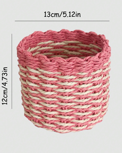 สินค้าขายดี - ตะกร้าเก็บของสีชมพูน่ารัก ตะกร้าหวายทะเล ผลิตจากโรงงาน ผลิตภัณฑ์ขายดี ผลิตในเวียดนาม - Product Image 6