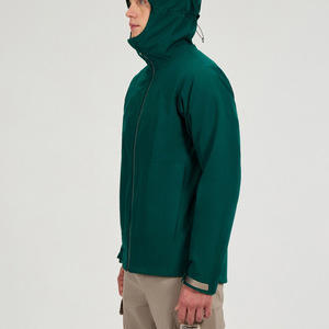 OEM ODM Ensemble deux pièces de survêtements de chemises à boutons en nylon pour hommes logo personnalisé style unique survêtements coupe-vent avec logo - Product Image 3