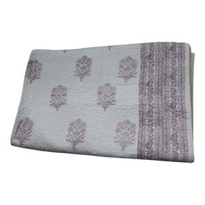 Premium Quality Traditional Style Handblock Print Cotton <b>Quilt</b> Summer Queen Double Bed Size <b>Handmade</b> Kantha Pattern for Home Use - Product Image 1